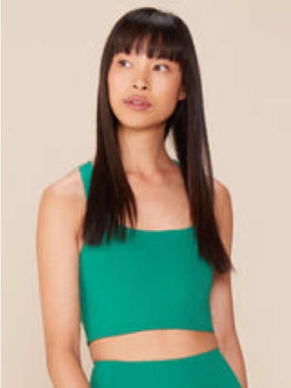 Girlfriend Collective Paloma Racerback Bra Size L in Saguaro